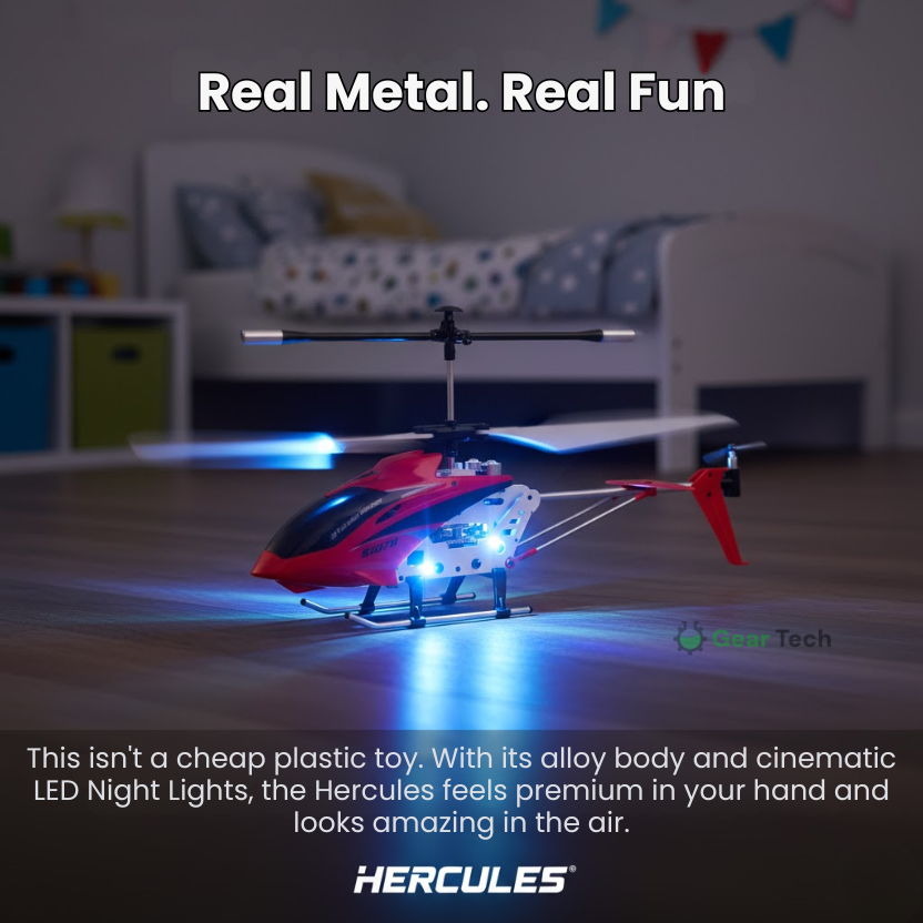 Remote Control Helicopter with Metal Frame Dual Rotors and Crash-Resistant Design for Indoor Flight - Image 6