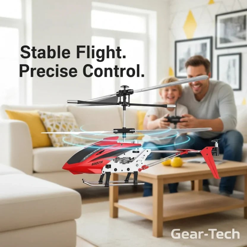 Remote Control Helicopter with Metal Frame Dual Rotors and Crash-Resistant Design for Indoor Flight - Image 9
