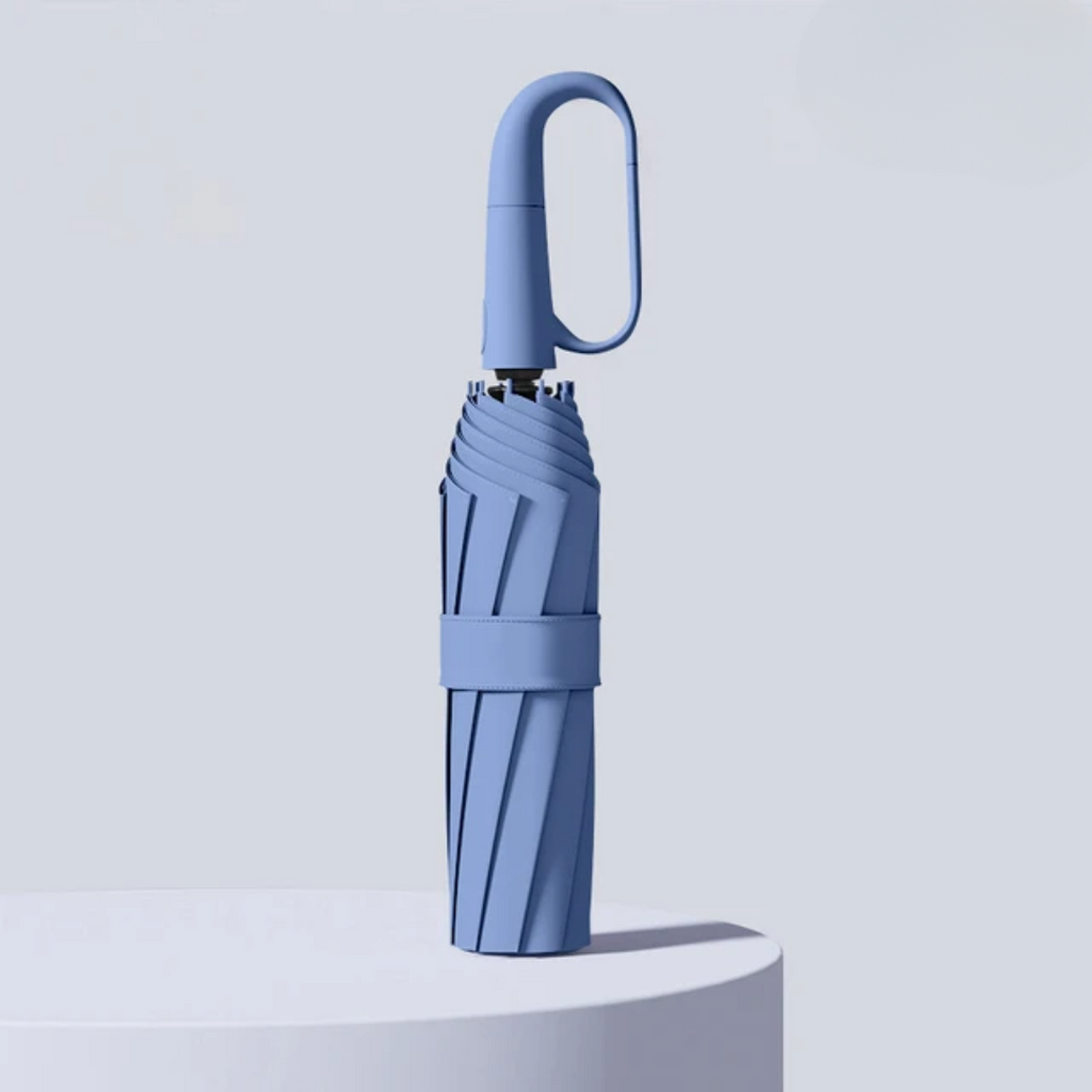 Repel Windproof Travel Umbrella with Compact Automatic Folding and Carabiner Handle - Image 2