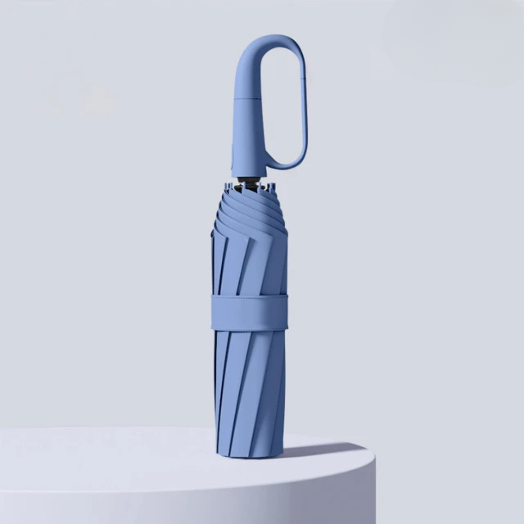 Repel Windproof Travel Umbrella with Compact Automatic Folding and Carabiner Handle - Image 2