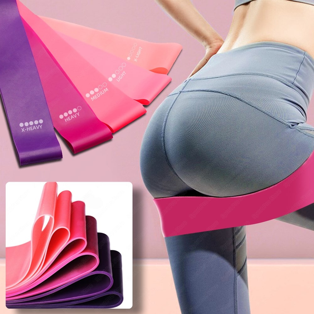 Resistance Bands Exercise Stretch Workout Loop with 4 Tension Levels and Carrying Pouch - Image 13
