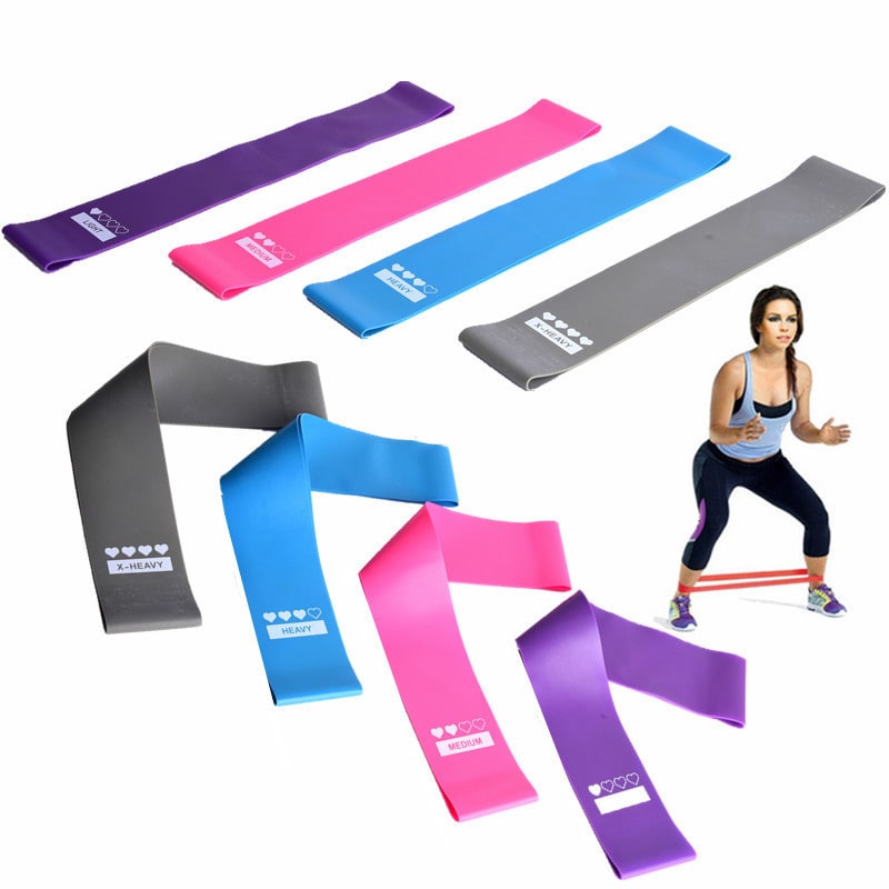 Resistance Bands Exercise Stretch Workout Loop with 4 Tension Levels and Carrying Pouch - Image 15