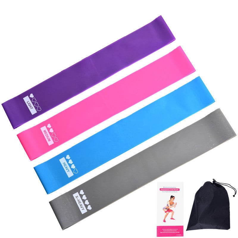 Resistance Bands Exercise Stretch Workout Loop with 4 Tension Levels and Carrying Pouch - Image 3