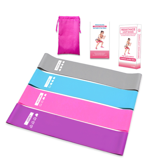 Resistance Bands Exercise Stretch Workout Loop with 4 Tension Levels and Carrying Pouch - Image 5