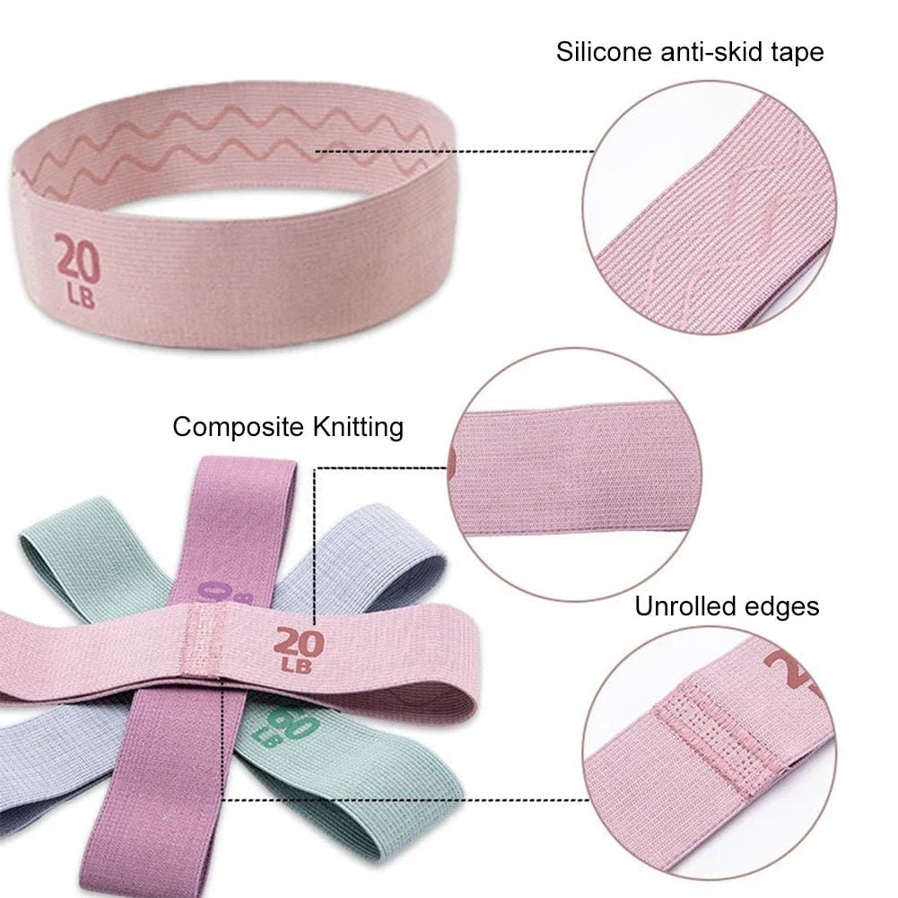 Resistance Loop Bands Glute Booty Fabric Non Slip Portable Squat - Image 5