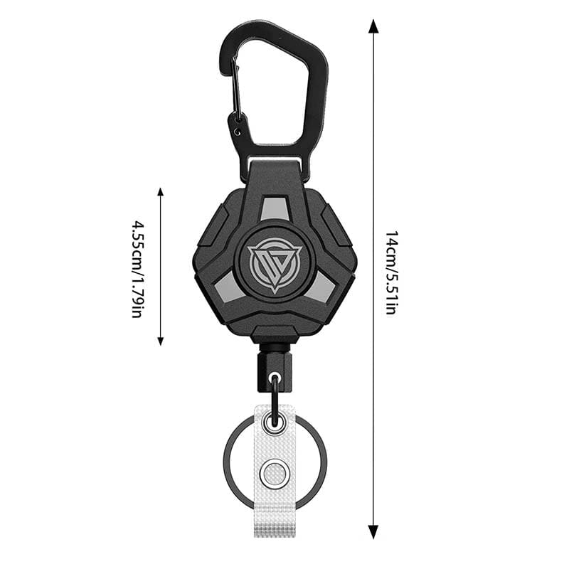 Retractable Badge Reels with Carabiner Clip and Heavy Duty Steel Cord Key Chain - Image 12