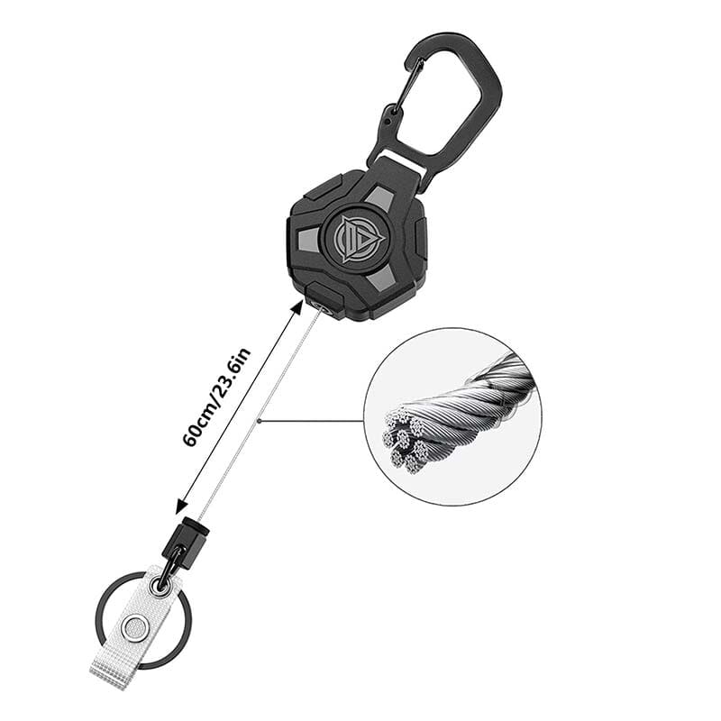 Retractable Badge Reels with Carabiner Clip and Heavy Duty Steel Cord Key Chain - Image 13