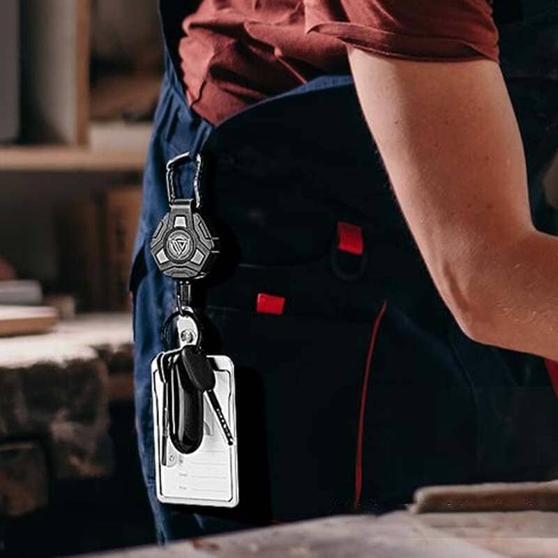 Retractable Badge Reels with Carabiner Clip and Heavy Duty Steel Cord Key Chain - Image 8