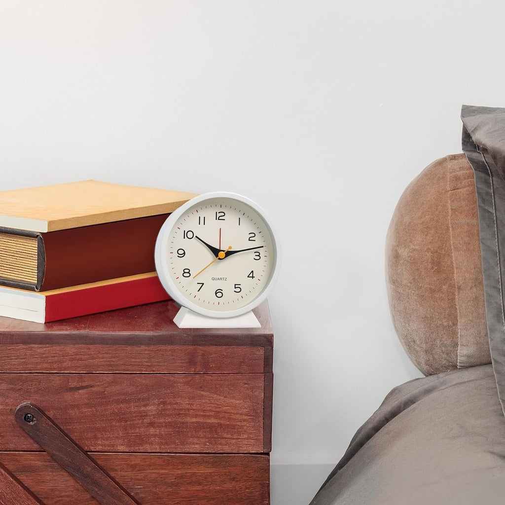 Retro Analog Alarm Clock with Battery Operation Non-Ticking Quartz Movement and Backlight - Image 10