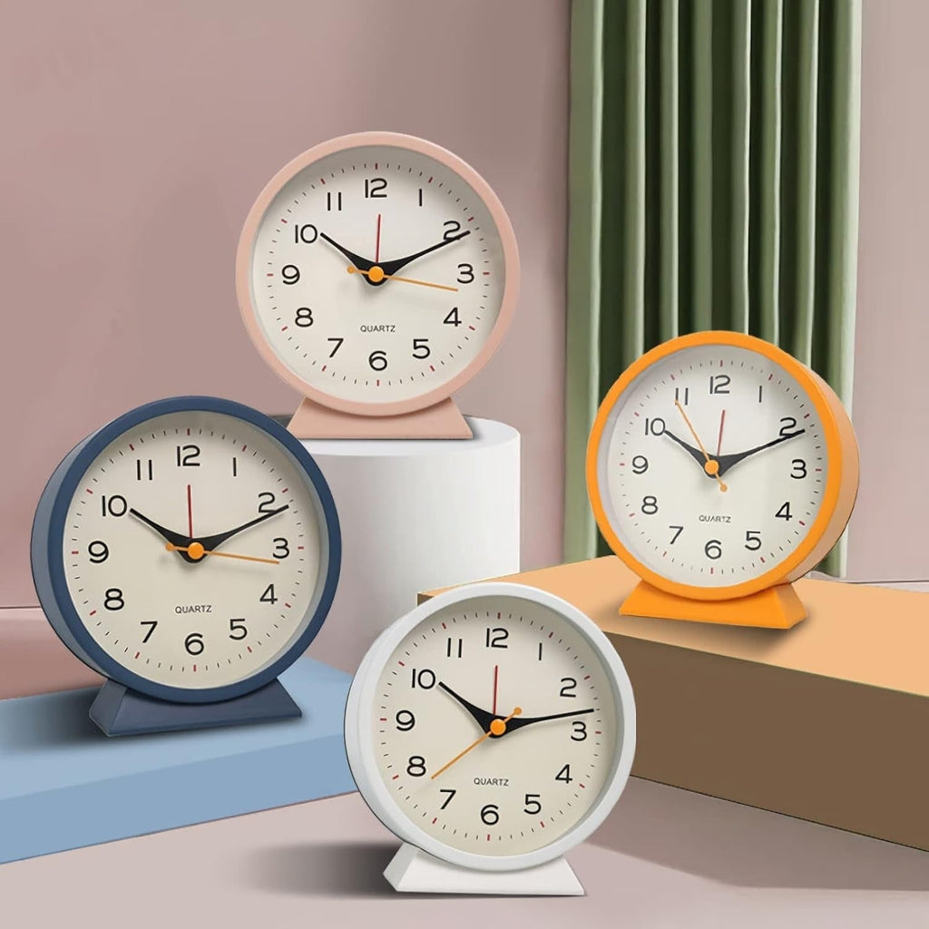 Retro Analog Alarm Clock with Battery Operation Non-Ticking Quartz Movement and Backlight - Image 2