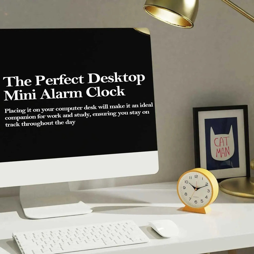 Retro Analog Alarm Clock with Battery Operation Non-Ticking Quartz Movement and Backlight - Image 3