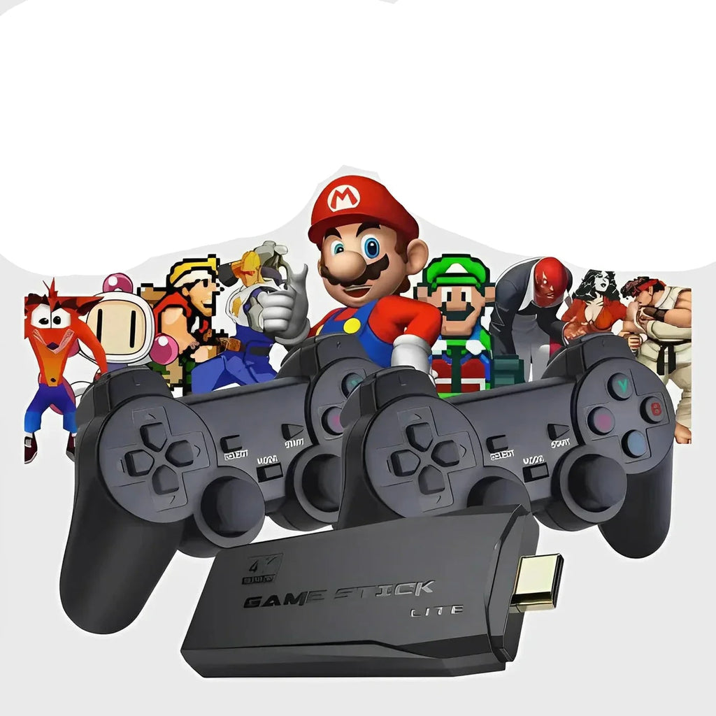 Retro Game Console Stick Wireless Plug Play HDMI 2 Controllers Classic - Image 1