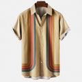 Retro Short Sleeve Casual Summer Shirt — back view