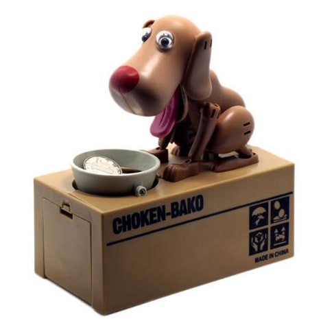 Robotic Dog Piggy Bank Big Atm Coin Box and Moving Limbs Antique Ceramic - Image 3