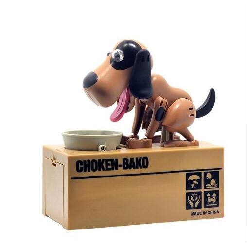 Robotic Dog Piggy Bank Big Atm Coin Box and Moving Limbs Antique Ceramic - Image 4