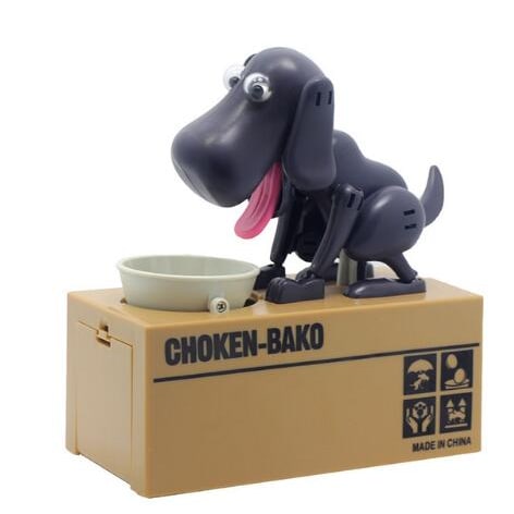Robotic Dog Piggy Bank Big Atm Coin Box and Moving Limbs Antique Ceramic - Image 5
