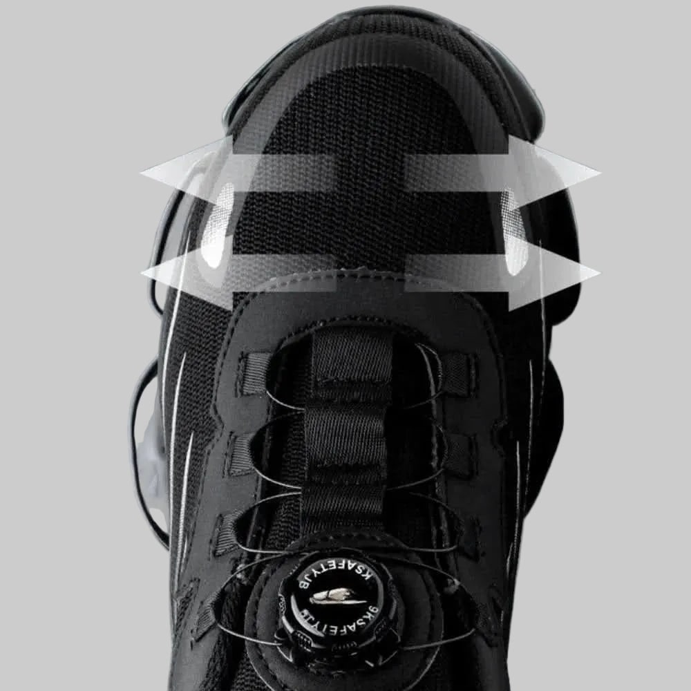 Safety Shoes Steel Toe Sneakers Breathable Mesh Slip Resistant Dial Lacing - Image 3