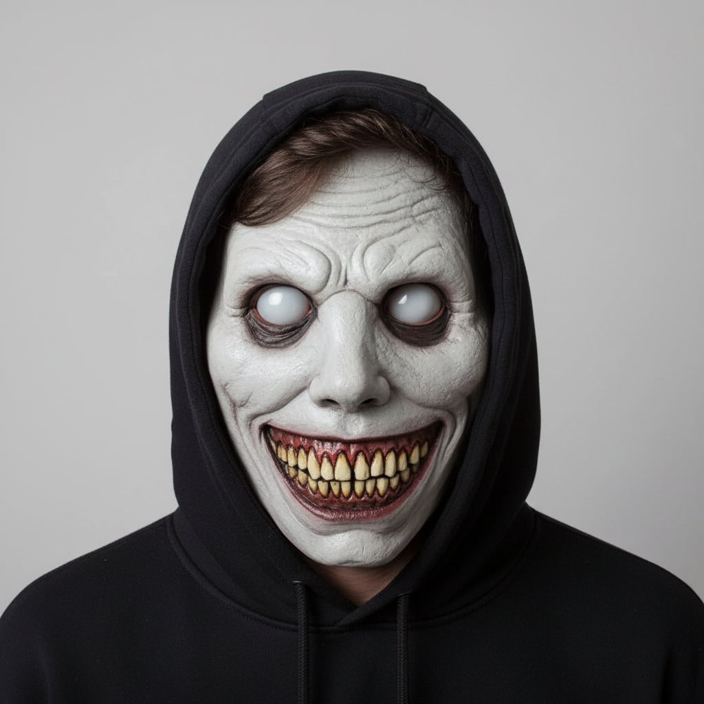 Scary Halloween Mask Creepy Demon Full Face with Pointed Teeth for Party Clown - Image 3
