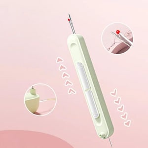 Seam Ripper and Stitch Tool with Needle Threader Retractable Compact Sewing Remover Cutter - Image 2