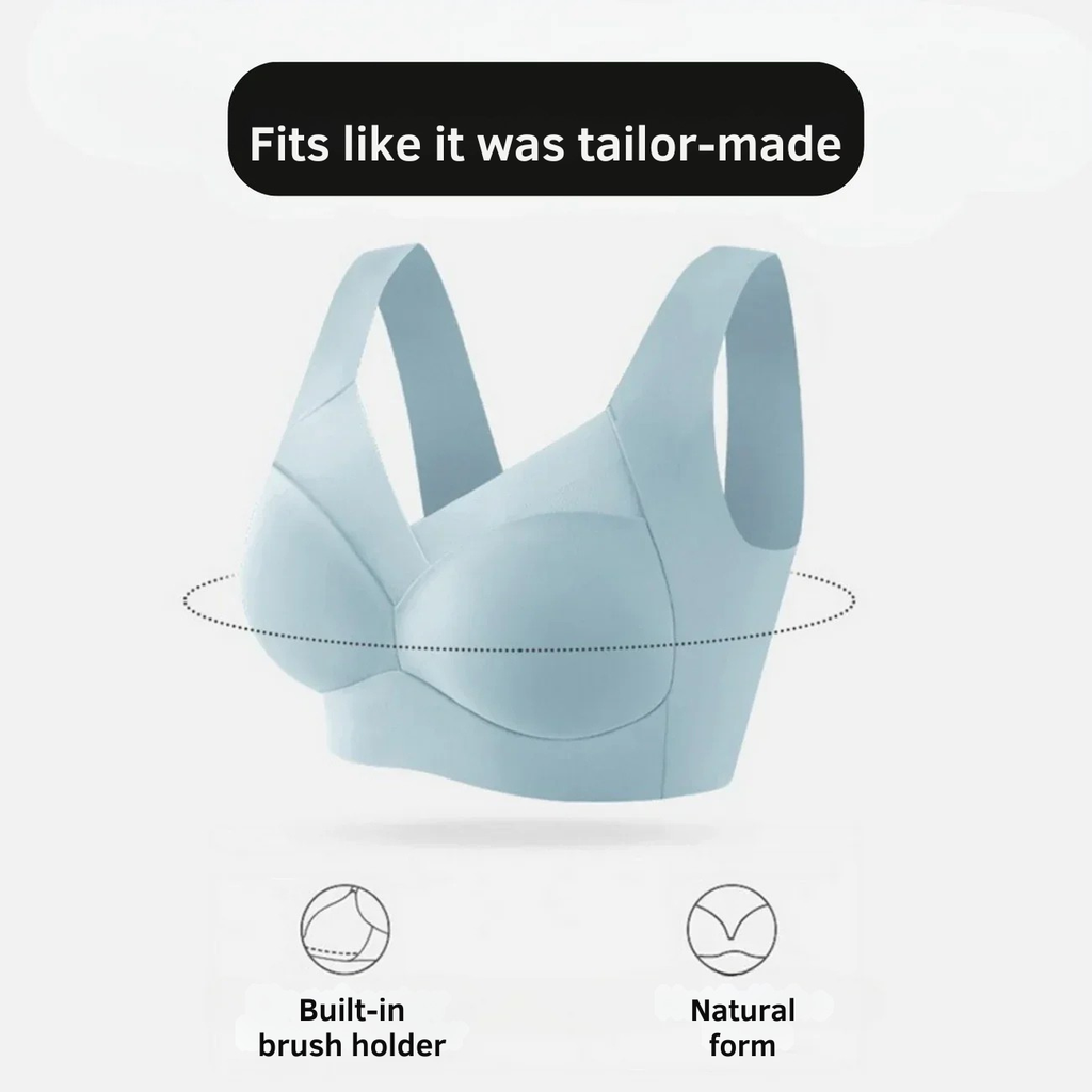 Seamless Wireless Bra Comfort Molded Cup Stretch Mesh Soft - Image 5