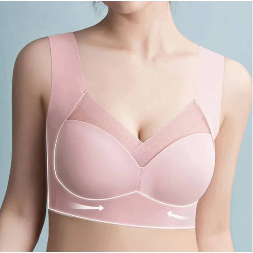Seamless Wireless Bra Comfort Molded Cup Stretch Mesh Soft - Image 7
