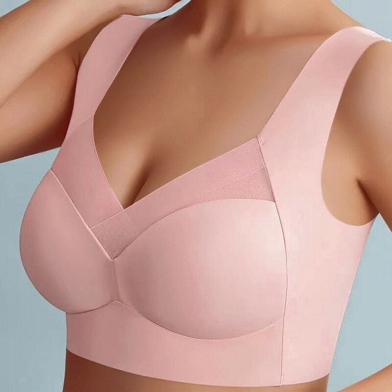 Seamless Wireless Bra Comfort Molded Cup Stretch Mesh Soft - Image 9