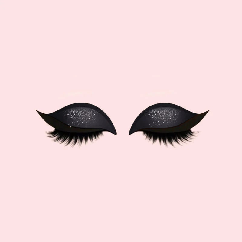 Self-Adhesive Eyeliner and Lash Stickers with Eyeshadow and Winged Flare - Image 8