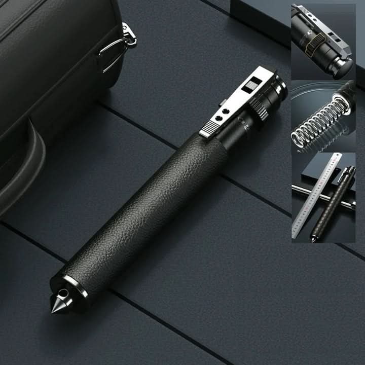 Self Defense Expandable Baton Collapsible Tactical Telescoping Metal Automatic Deployment - Image 2