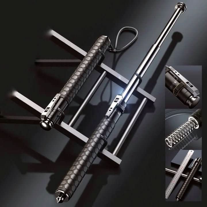 Self Defense Expandable Baton Collapsible Tactical Telescoping Metal Automatic Deployment - Image 4