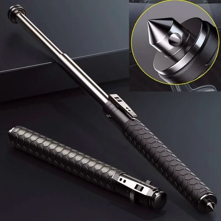 Self Defense Expandable Baton Collapsible Tactical Telescoping Metal Automatic Deployment - Image 7
