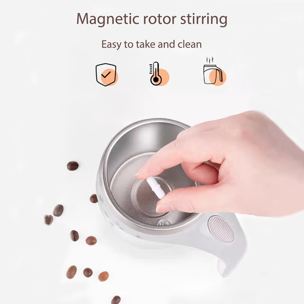 Self Stirring Mug with Automatic Magnetic Coffee Cup and Lid - Image 6