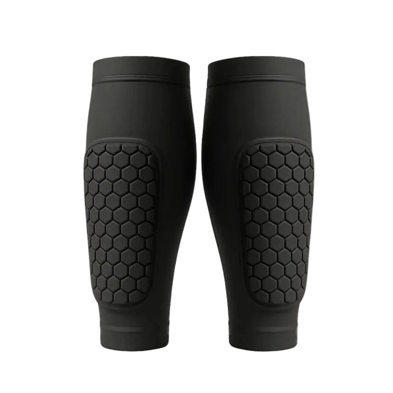 Shin Guard Calf Compression Sleeves with Honeycomb Foam Padding for Football and Running - Image 1