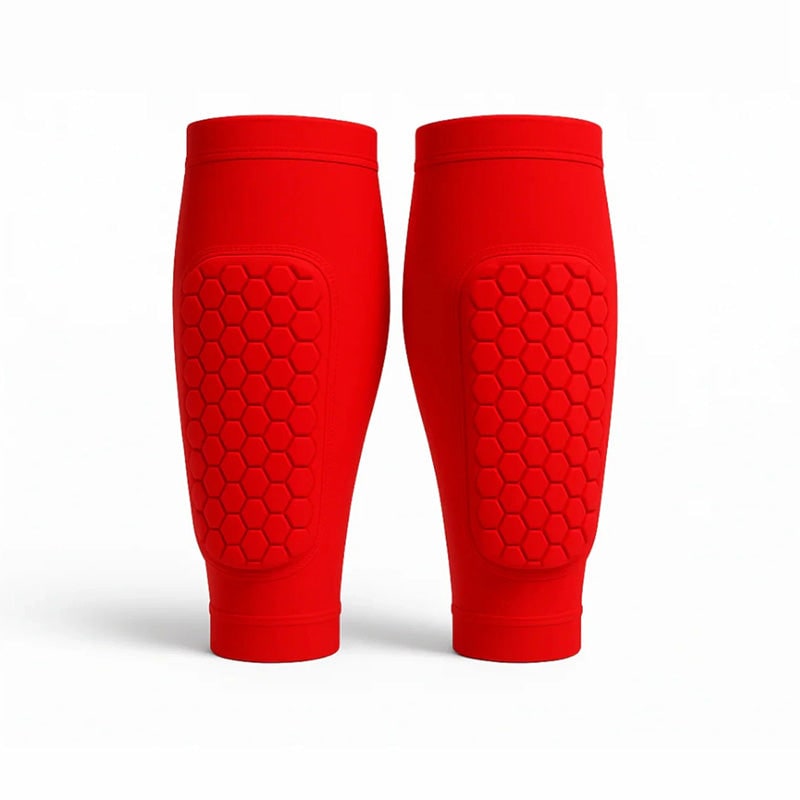 Shin Guard Calf Compression Sleeves with Honeycomb Foam Padding for Football and Running - Image 3
