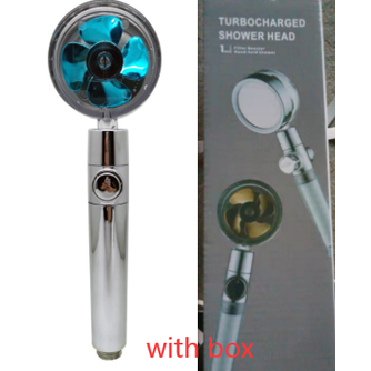 Shower Head with Hard Water and Chlorine Filter in Line Handheld Spray Nozzle with Propeller Fan - Image 26