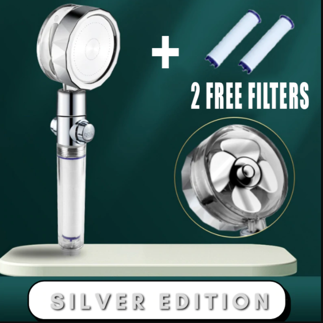 Shower Head with Hard Water and Chlorine Filter in Line Handheld Spray Nozzle with Propeller Fan - Image 52
