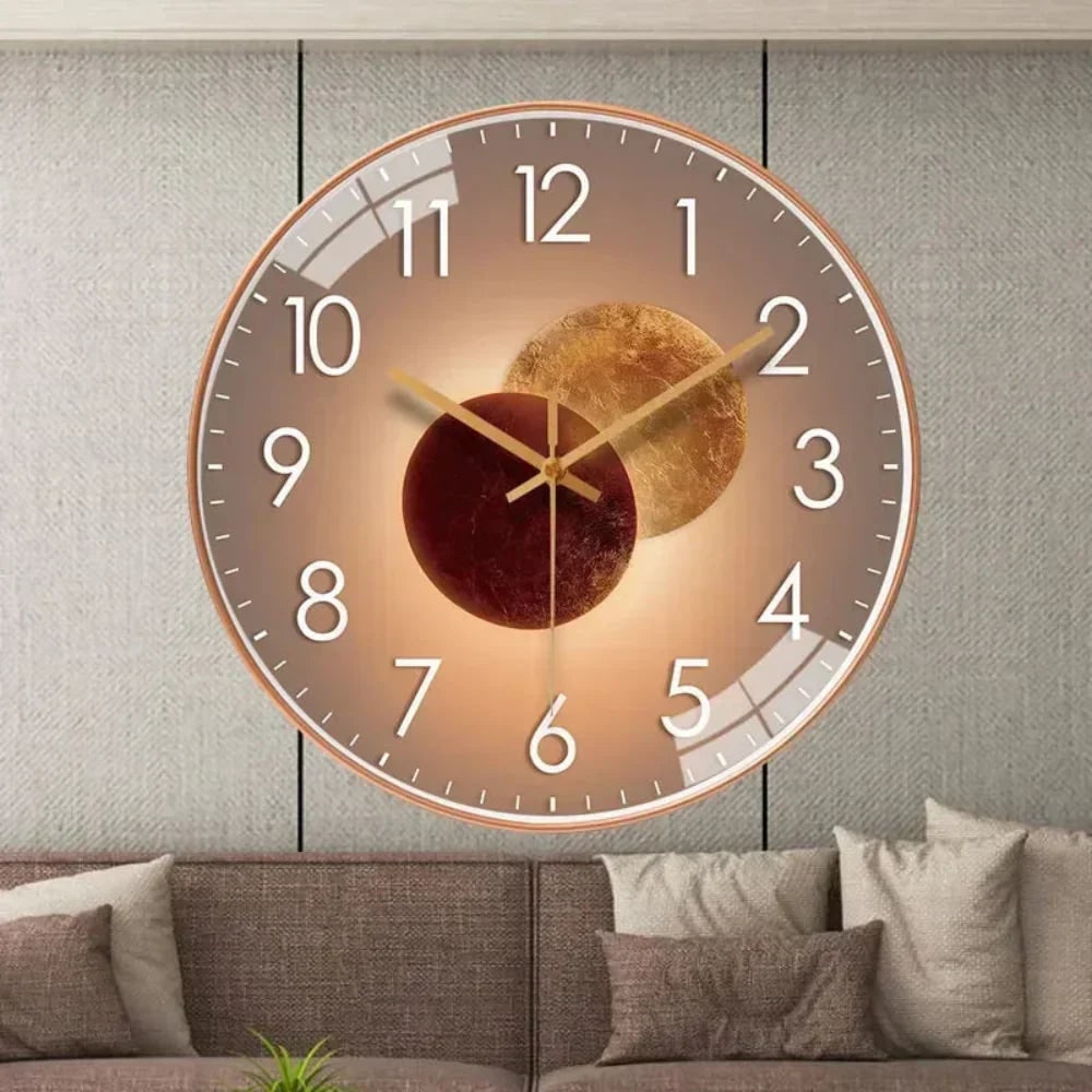 Silent Wall Clock with Minimalist Modern Design and Glass Cover - Image 2