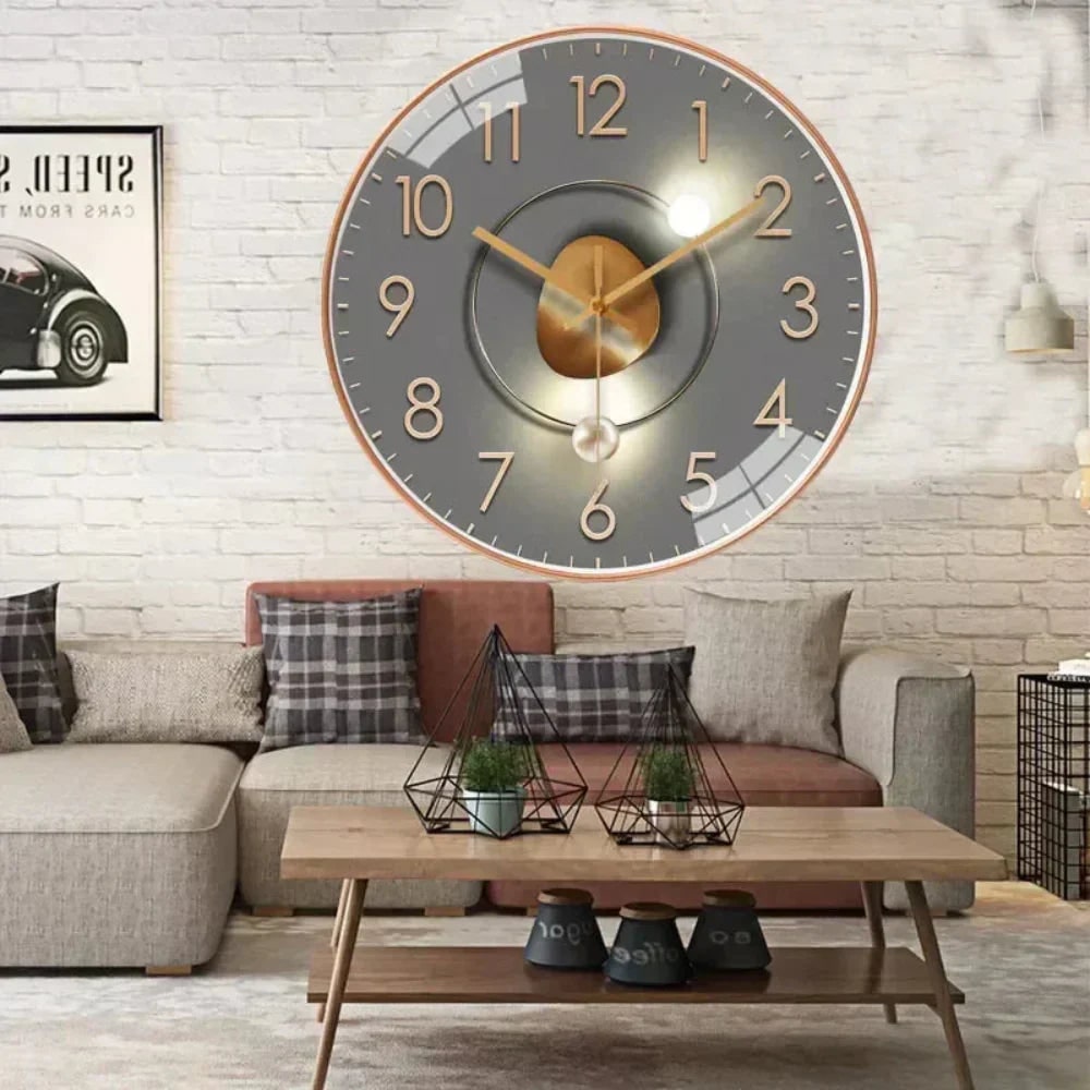 Silent Wall Clock with Minimalist Modern Design and Glass Cover - Image 5