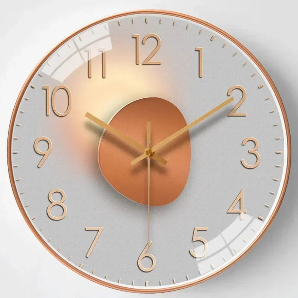 Silent Wall Clock with Minimalist Modern Design and Glass Cover - Image 9