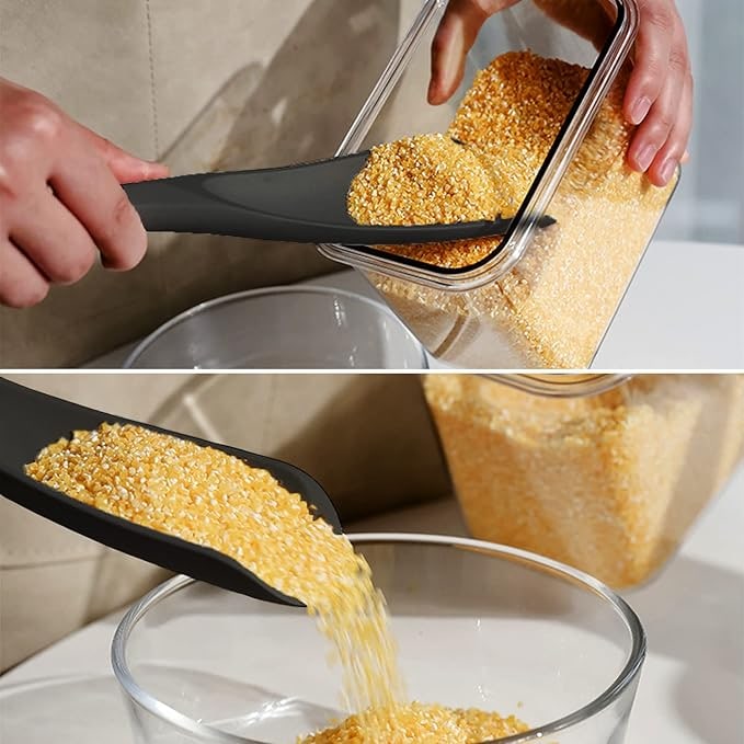 Silicone Fish Spatula for Cooking with Wooden Handle and Heat Resistant Spoonula Scoop - Image 12