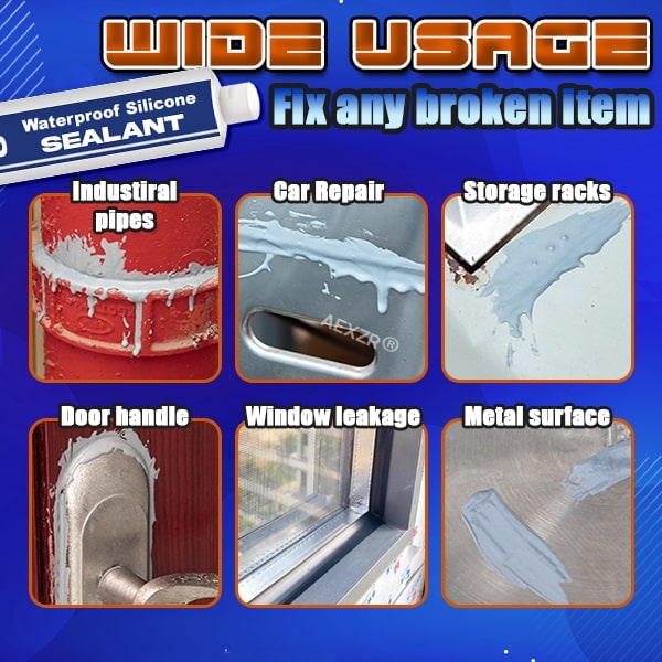 Silicone Sealant Waterproof Flexible Caulk for Pipes Windows and Joints - Image 3