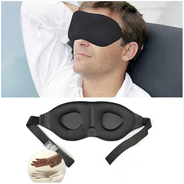 Silk Sleep Mask with Memory Foam and Adjustable Strap for Weighted Comfort - Image 2