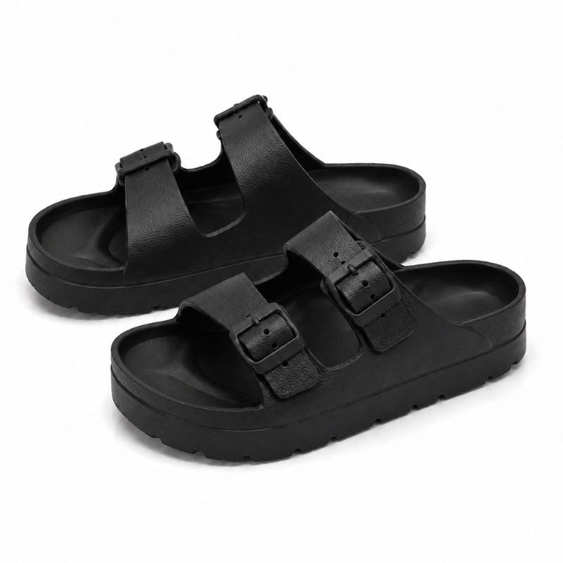 Slide Sandals with Adjustable Buckles Cushioned Eva Foam and Arch Support - Image 1