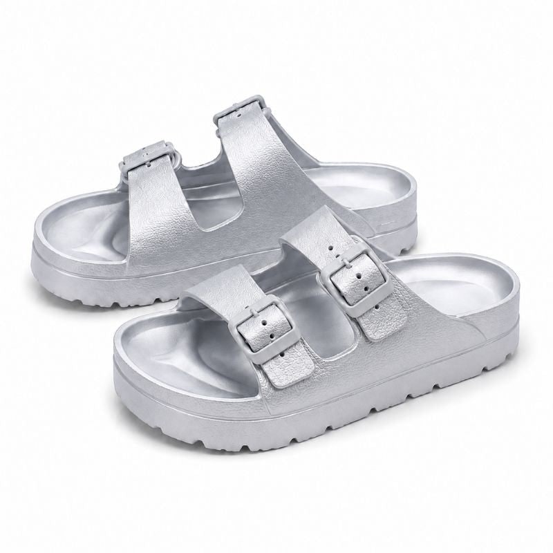 Slide Sandals with Adjustable Buckles Cushioned Eva Foam and Arch Support - Image 11