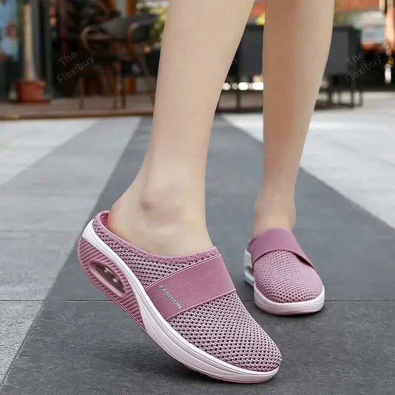 Slip-On Mule Sneakers with Air Cushion Platform and White Midsole - Image 4