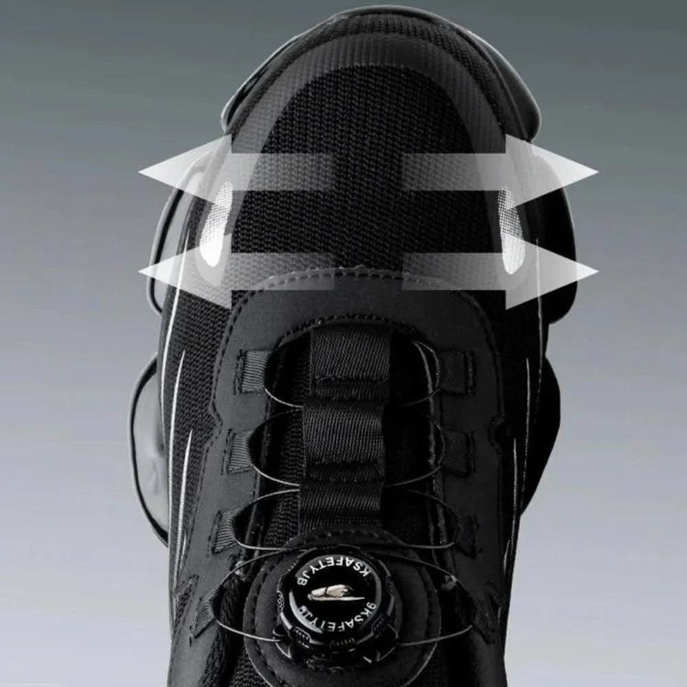 Slip Resistant Work Shoes Safety Sneakers Mesh Dial Lacing Cushioned Men - Image 2