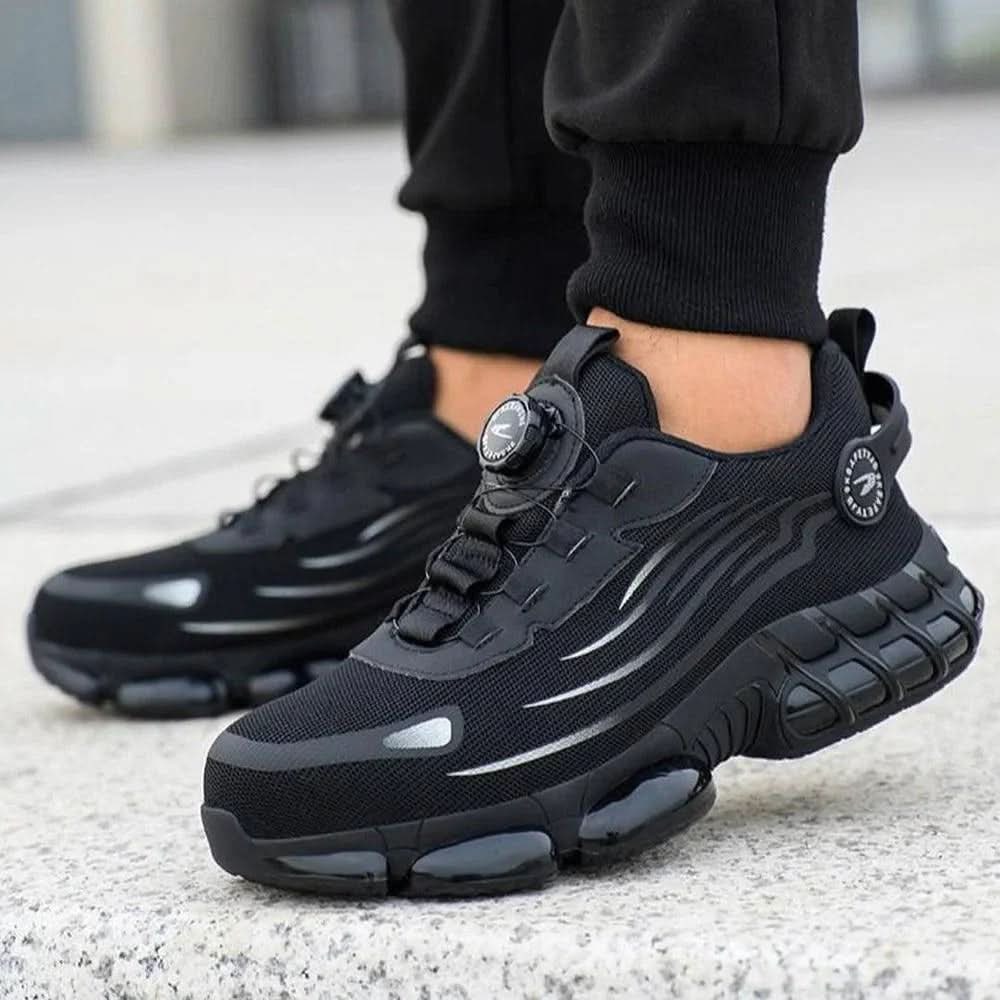Slip Resistant Work Shoes Safety Sneakers Mesh Dial Lacing Cushioned Men - Image 3
