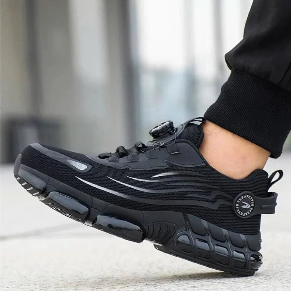 Slip Resistant Work Shoes Safety Sneakers Mesh Dial Lacing Cushioned Men - Image 4