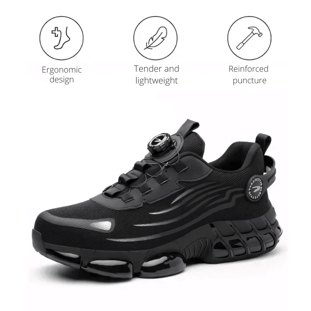 Slip Resistant Work Shoes Safety Sneakers Mesh Dial Lacing Cushioned Men - Image 6
