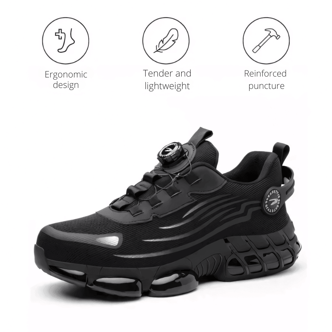 Slip Resistant Work Shoes Safety Sneakers Mesh Dial Lacing Cushioned Men - Image 6