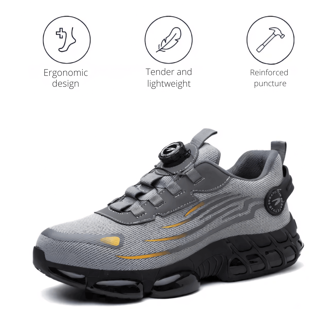Slip Resistant Work Shoes Safety Sneakers Mesh Dial Lacing Cushioned Men - Image 7